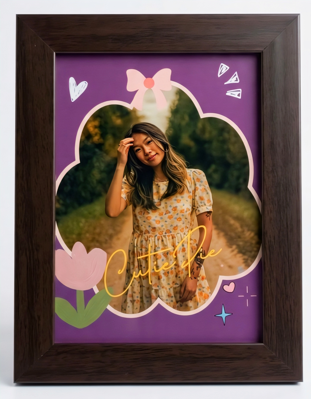 Pookie – Cute Personalized Photo Frame & Mini Diary Set (Custom Gift)