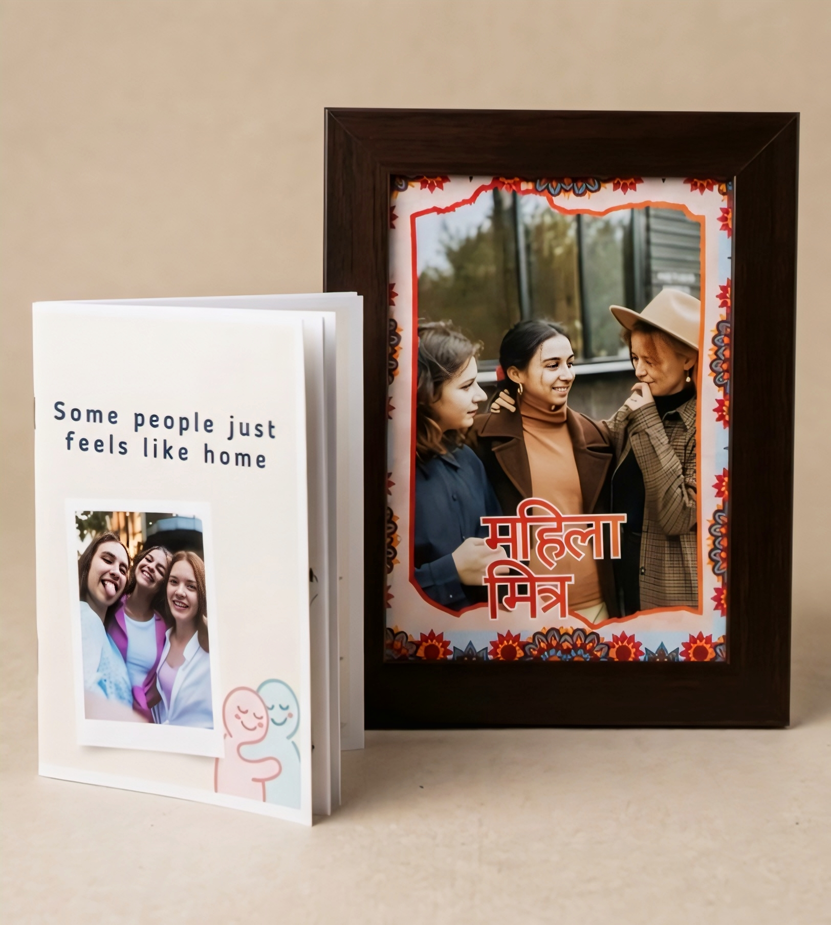 Sakhi – A Beautiful Bond of Friendship | Personalized 5x7 Frame & A6 Diary Gift Set